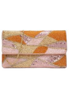 Bolso Bandolera Rosa con Cuentas en Forma de Corazón, Bolso de Hombro Hecho a Mano con Patrón de Corazón Rojo - Product Image 3