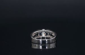 Anillo de Compromiso Clásico Unisex AMBER JEWELS, Oro Sólido de 14K, Chapado en Rodio, Diamante Cultivado en Laboratorio, Engaste de Puntas, Certificado IGI, Estilo Hip Hop - Product Image 4