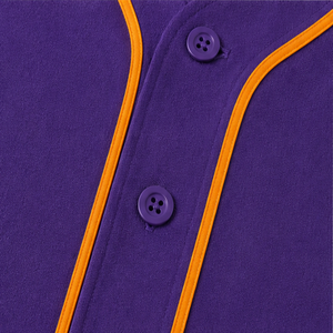 Camiseta de Béisbol Estampada con Ribete Naranja, Nombre y Número Personalizados, Logotipo Frontal, Manga Corta para Hombre, Absorbe la Humedad, 100% Poliéster, Deportiva - Product Image 5