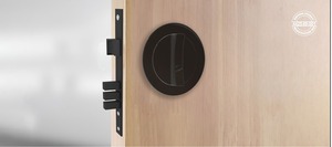 Modern Zinc Alloy Mortise <b>Door</b> Handle Set Round Rose Plate Circular Recessed Flush Concealed Lever Interior <b>Lock</b> <b>Hardware</b> - Product Image 2