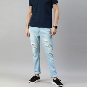 Nouveau design – Pantalon en jean déchiré pour homme, coupe slim, en coton délavé, haute qualité, sur mesure - Product Image 4