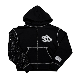 เสื้อฮู้ดซิปโอเวอร์ไซส์ ยูนิเซ็กซ์ ผ้าฝ้ายฟลีซ 100% สตรีทแวร์ฤดูหนาว รับสกรีนโลโก้ - Product Image 1