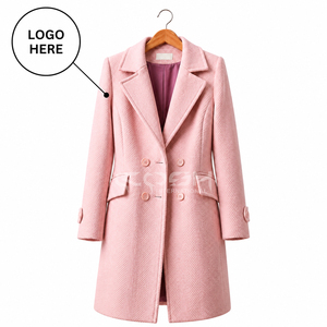 Abrigo Elegante Rosa para Mujer de Cosh International Greek Apparel, con Logotipo Personalizado, Transpirable y Estilizado, Blazer de la Hermandad Delta Sigma - Product Image 1