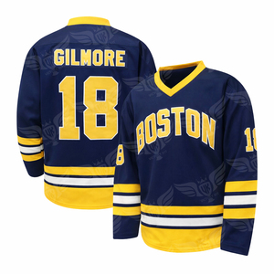 Maillot de hockey sur glace rouge Booston Gilmore 18, chemise de hockey classique à manches longues pour hommes et femmes - Product Image 2