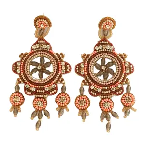 Neueste Designer 5 Sterne Tropfen Ohrringe Hand bestickte handgemachte Sternform Miyuki Perlen Ohrringe aus Indien