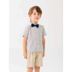 Ensemble de vêtements à rayures de style coréen OZKIZ pour garçons de 2 à 7 ans, vente en gros de mode estivale pour enfants - Product Image 1