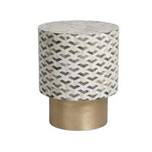 Tabouret d'appoint moderne en MDF de qualité supérieure avec incrustation en résine, résistant à l'eau, meubles écologiques pour le salon, décoration de la maison - Product Image 1