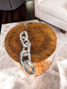 Cadena de Resina con Patrón de Mármol Gris Personalizada para Decoración del Hogar, Escultura de Lujo para Interiores, Accesorio Moderno para Escritorio de Oficina - Product Image 5