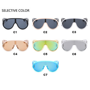 2023 Trendy <b>Large</b> <b>Frame</b> Sunglasses for Women Unique Ins Style White Color Options with Champagne <b>Frame</b> - Product Image 4