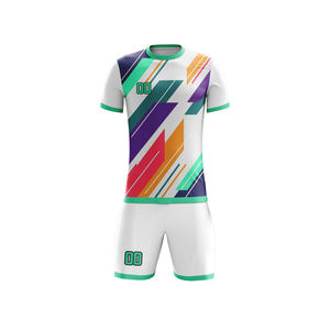 Tenues de football confortables et respirantes, haute qualité, design personnalisé multicolore, impression par sublimation, ensemble de maillots de football - Product Image 1