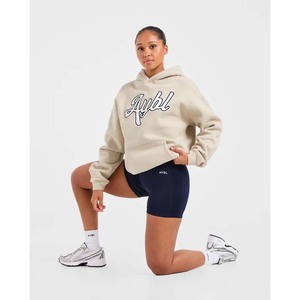 Sudadera con Capucha para Mujer, 100% Algodón, Felpa, Estampado de Letras, Bolsillo Frontal, Ropa de Otoño - Product Image 2