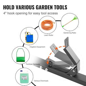 Supporti per attrezzi da giardino: Porta-decespugliatori e attrezzi per diserbo a 2 posti con blocco e montaggio in lega di zinco - Product Image 6