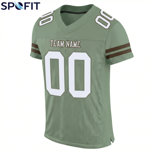 Maillots de football américain personnalisés en gros, respirants, 100 % polyester, t-shirts de football unisexes, dernier design, vêtements d'équipe - Product Image 6