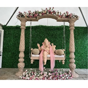 Magnifique balançoire de mariage gujaratienne avec Ganesha, Jhula design pour la décoration de mariage, configuration de Mandap Jhula avec Ganpati New York - Product Image 1