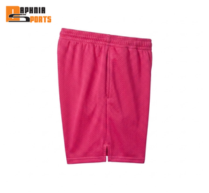 DAPHNIA SPORTS Men's Solid Pink Mesh Shorts Elastic Waist Quick Dry Breathable Sporty Running Gym Fitness Short Shorts - Product Image 2