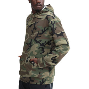 High Quality 96% Polyester 4% Spandex Quick Dry <b>Stretchy</b> Camouflage Pattern Regular Fit Drawstring Pullover Hoodie Winter Casual - Product Image 1