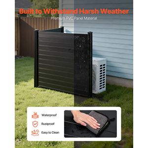 Paravent d'extérieur 48 x 48 avec piquets de sol 27,6, clôture anti-rongeurs pour climatiseur et enclos d'équipement de piscine pour Horizons - Product Image 5