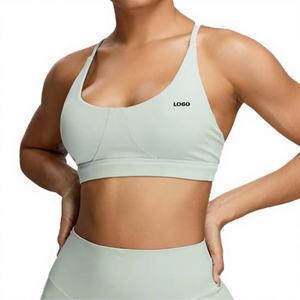Nuevo Sujetador Deportivo de Yoga para Mujer 2024, Personalizado, Ligero, con Logotipo Frontal, Tirantes Ajustables, Soporte Alto, para Gimnasio y Entrenamiento - Product Image 1