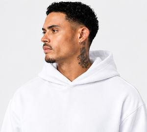 Custom Logo <b>Men's</b> <b>White</b> Hoodie <b>Jogger</b> Tracksuit Set Sportswear Manufacturer - Product Image 5