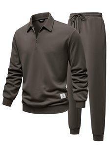 Suéter con Capucha y Cierre de Cremallera de un Cuarto para Hombre JMIERR, Azul Marino, Corte Regular, Tejido de Punto, Color Sólido, Ropa Casual de Invierno, 100% Algodón - Product Image 6
