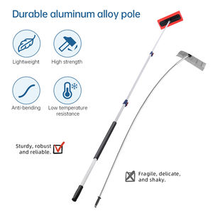 מברשת שלג לרכב עם מוט טלסקופי מסתובב, מגרדת קרח לניקוי שמשות בחורף, מברשת שלג קלה משקל מקצף EVA - Product Image 5