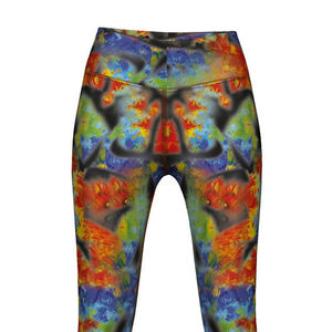 เลกกิ้งออกกำลังกายโยคะเอวกลางคุณภาพดี ราคาถูกจากโรงงานโดยตรง บริการ OEM แบบซับลิเมชั่นสำหรับผู้หญิง ป้องกันแบคทีเรีย - Product Image 4