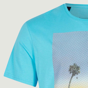 T-shirt graphique décontracté en coton tricoté imprimé pour homme, col rond, manches courtes, respirant, écologique, vêtement de mode quotidien - Product Image 5