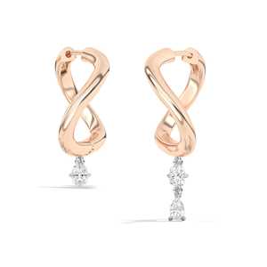 Dangle Hoop Earrings Custom 14K 18K Solid Gold Gold Lab Grown Diamond <b>Cushion</b> Pear Architectural Catenary Curve <b>Statement</b> Gift - Product Image 5