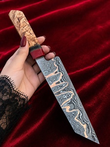 Cuchillo de Chef de Cobre Damasco Hecho a Mano, Cuchillo de Cocina Profesional Afilado, Cuchillo de Cocina Hecho a Mano para Cortar Carne y Verduras - Product Image 5