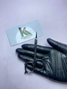 Ciseaux à ongles professionnels en acier inoxydable à lame courbée pour la coupe des cuticules, logo personnalisé, acier durable, outil de beauté pour la manucure - Product Image 3