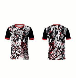 เสื้อยืดวิ่งมาราธอนแขนสั้นผ้าโพลีเอสเตอร์น้ำหนักเบาแห้งเร็วสำหรับผู้ชาย พิมพ์ลายแบบซับลิเมชั่นตามสั่งบริเวณคอเสื้อ - Product Image 3