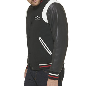 Classic Leather Sleeves Letterman Jacket With Refined Contrast Details Winter Jacket For Modern Wardrobes - Product Image 2