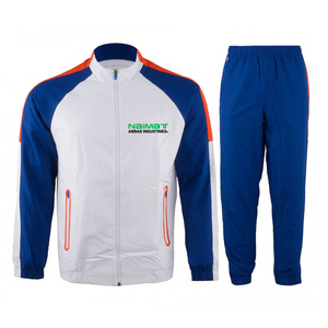 Men's Sporty Tracksuit Set Quarter-Zip Long Sleeve Top Full Length <b>Pants</b> Color Blocking Quick Dry Polyester Autumn Wear - Product Image 2