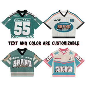 Camiseta de Fútbol Retro Americana de Alta Calidad al por Mayor, Personalizada con Estampado, Estilo Urbano, Sublimada, de Malla Transpirable - Product Image 6