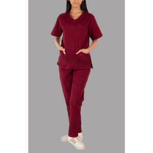 Uniformes Médicos Ecológicos para Doctores y Enfermeras, Conjuntos de Uniformes Médicos, Blusas de Manga Corta, Pantalones de Lona, Color Personalizado, Unisex, Hospital - Product Image 1