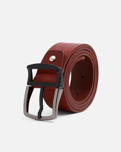 Men's Genuine Leather Reversible <b>Belt</b> <b>Red</b> Color Alloy Buckle Formal Style Premium Luxury High Quality Classic Elegant Durable - Product Image 1