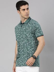 เสื้อยืดแขนสั้นสีเขียวล้วนสำหรับผู้ชาย Massee Sports ผ้าถักโพลีเอสเตอร์ระบายอากาศได้ดี น้ำหนัก 180 กรัม พร้อมโลโก้ด้านหน้า - Product Image 2