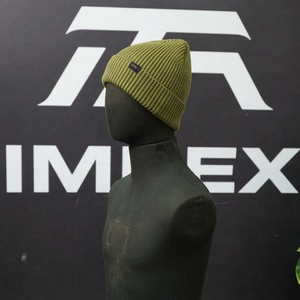 Bonnet IMEX Vert Olive 100% Acrylique Unisexe Décontracté Taille Adulte 56-58CM Tricoté à la Machine Couleur Unie - Product Image 2