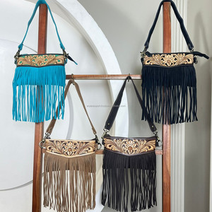 Sac à main mini en cuir suédé fait main personnalisé 2025, sac à main de luxe pour femmes avec franges et bandoulière réglable pour les rendez-vous et le shopping - Product Image 6