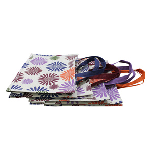 Sac de courses en jute laminé PP imperméable et réutilisable, nouveau style exclusif, avec poignées, sac fourre-tout en toile de jute, promotions Flora - Product Image 5