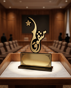 Custom Acrylic Wooden Award Trophies <b>Islamic</b> Design Personalized Laser Engraved UV <b>Printed</b> Awards | Durable Plastic - Product Image 3