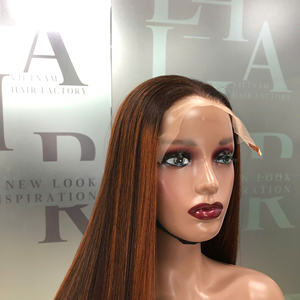 Bone Straight Texture Human Hair Luxury Quality Super Double Drawn Raw Hair High Quality Wholesale Price <b>Piano</b> Orange Color - Product Image 2