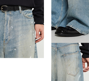 Jeans de Mezclilla para Hombre, Transpirables, Ligeros, Corte Regular, Sólidos, Casuales, Pierna Recta, Poliéster/Algodón, Primavera Verano 2026 - Product Image 3