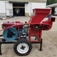 Décortiqueuse de maïs et de millet diesel-électrique 4-6T/H, machine à décortiquer les céréales à traction tracteur, équipement de battage haute efficacité