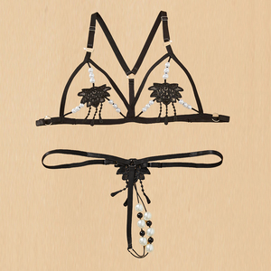 Embroidery <b>Sexy</b> Lingerie <b>Set</b> Women <b>Sexy</b> Lingerie Women Sensual Fancy Underwear Ruffled Bra <b>Set</b> Victoria and Secret - Product Image 4