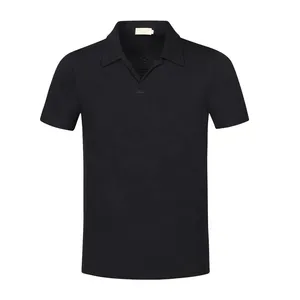 ผลิตโดย Render Industries OEM ขายส่ง เสื้อโปโลผู้ชายแบบเรียบ ดีไซน์ใหม่ คุณภาพสูง ระบายอากาศได้ดี - Product Image 3