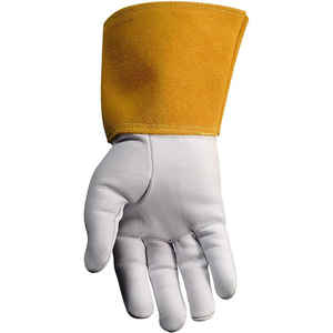 Gants de travail en cuir pleine fleur avec paume et pouce renforcés pour soudage TIG/MIG, équipement de sécurité pour les mains, gants de travail pour soudeurs - Product Image 2