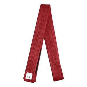 Ceinture de karaté rouge unisexe pour arts martiaux - Product Image 2