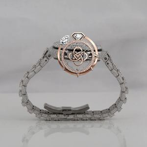 Montre de luxe pour homme en acier inoxydable avec bracelet, style bijoux, sertie de diamants Moissanite - Product Image 4