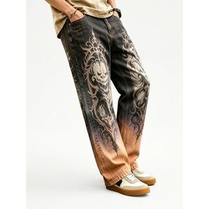 กางเกงยีนส์ผู้ชายทรงเทเปอร์แบบสบายๆ สวมใส่สบาย เหมาะสำหรับขายส่ง - Product Image 1